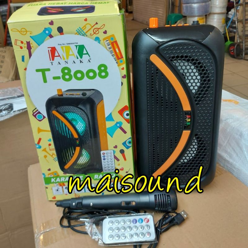SPEAKER PORTABLE TANAKA T8008 FREE MIC MINI SPEAKER TANAKA T 8008