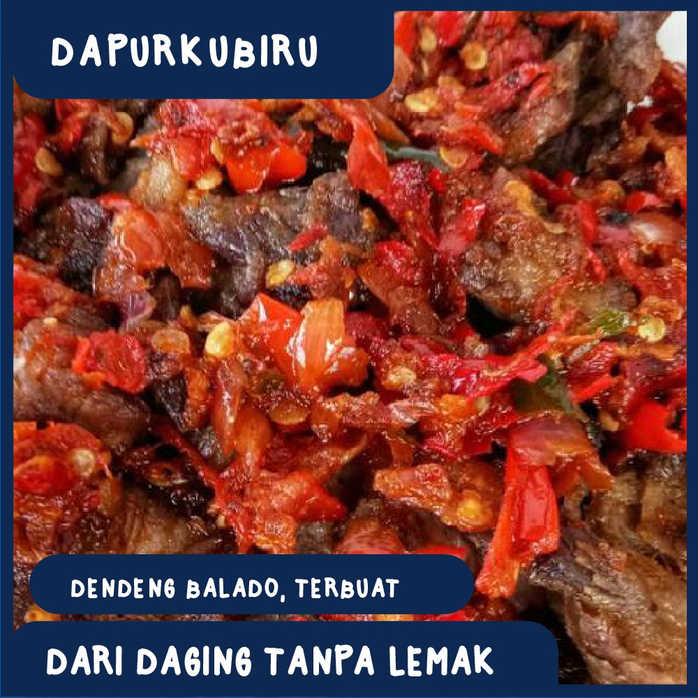 

Terenak 250 Gr Dendeng kering / Dendeng Balado - Merek Dendeng biru