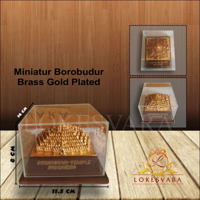 Miniatur Borobudur Brass Gold Plated