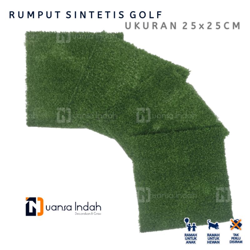 RUMPUT SINTETIS GOLF STANDAR UKURAN 25 CM²