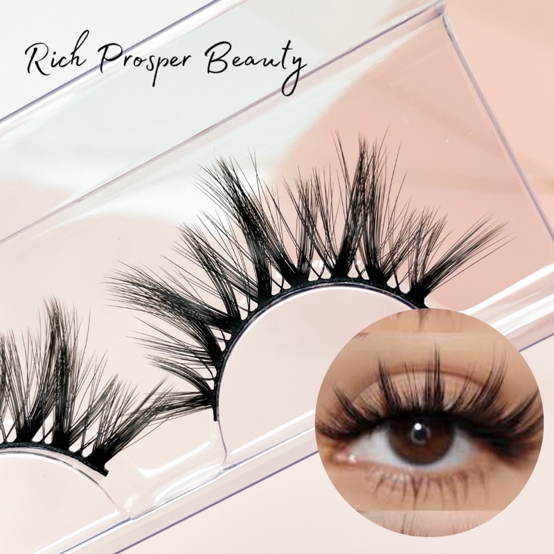 PREMIUM 3D MINK LASHES - XANADU PLETHORA LASHES -  Mink Eyelashes Faux Wispy Fluffy False Eyelashes Long Extension Makeup Handmade Fake Eyelashes Natural Cross Volume Reusable Eyelashes