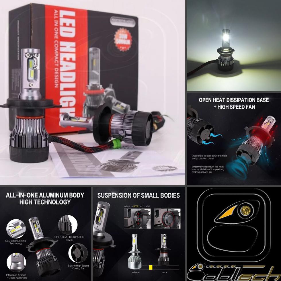 TERLARIS  Lampu Mobil Led H4 M1NI 10000LM TERBARU