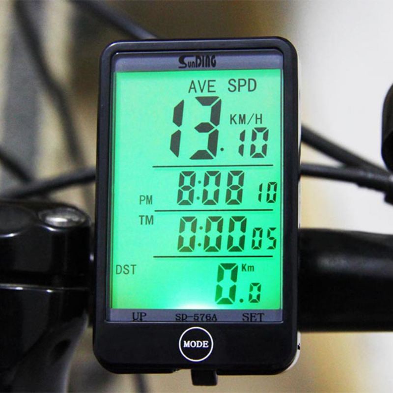 SunDing Speedometer Sepeda Touch LCD - SD-576A - Black