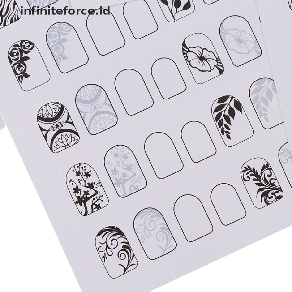 Infiniteforce.id 12 Lembar / Set Buku Latihan Menggambar Garis Untuk Nail Art