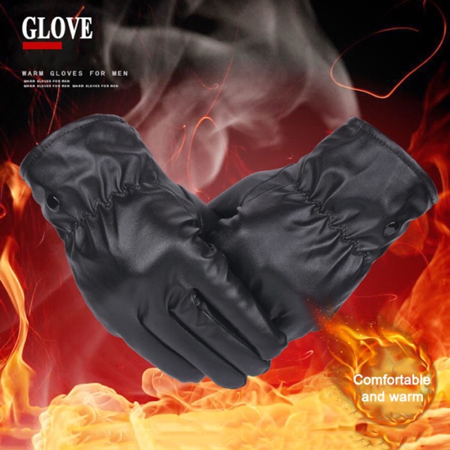 IMPORT Glove Leather Unisex Sarung Tangan Kulit bulu Touchscreen musim dingin Winter Glove Leather fur import