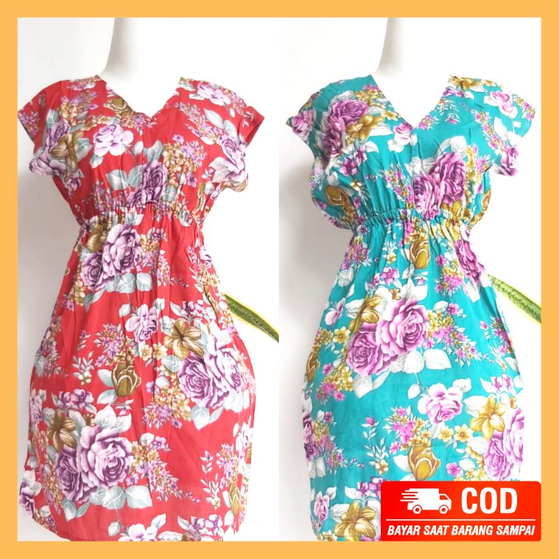 Daster Dress Dres Manohara Pendek Bali Rumah Rumahan Wanita Kekkinian Homey Dress Rayon