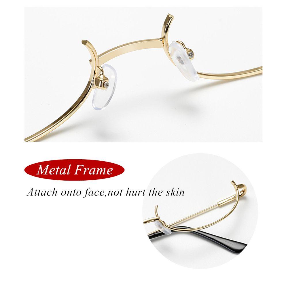 Populer Kacamata Frame Cosplay Pesta Logam Tanpa Lensa Fotografi Eyeglasses