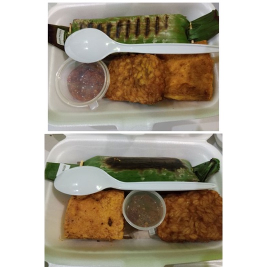 

paket nasi bakar + tahu+tempe+sambal