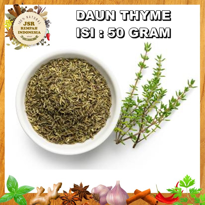 

DAUN THYME KERING ASLI ISI 50 GRAM KUALITAS PREMIUM JSR REMPAH