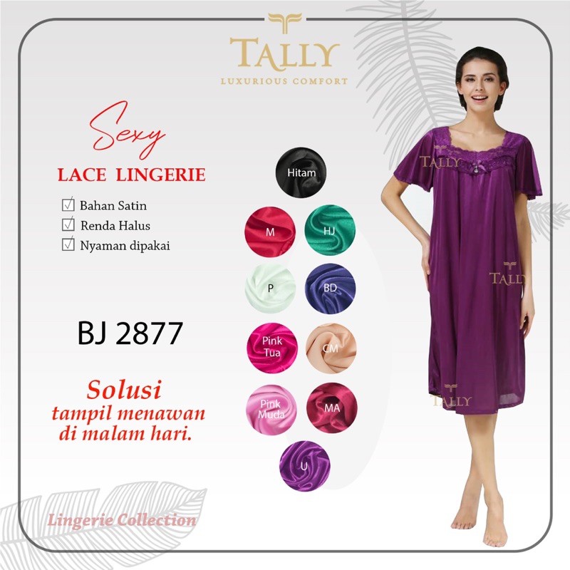 Baju Tidur Sexy Lingerie Satin Premium TALLY 2877 Freesize