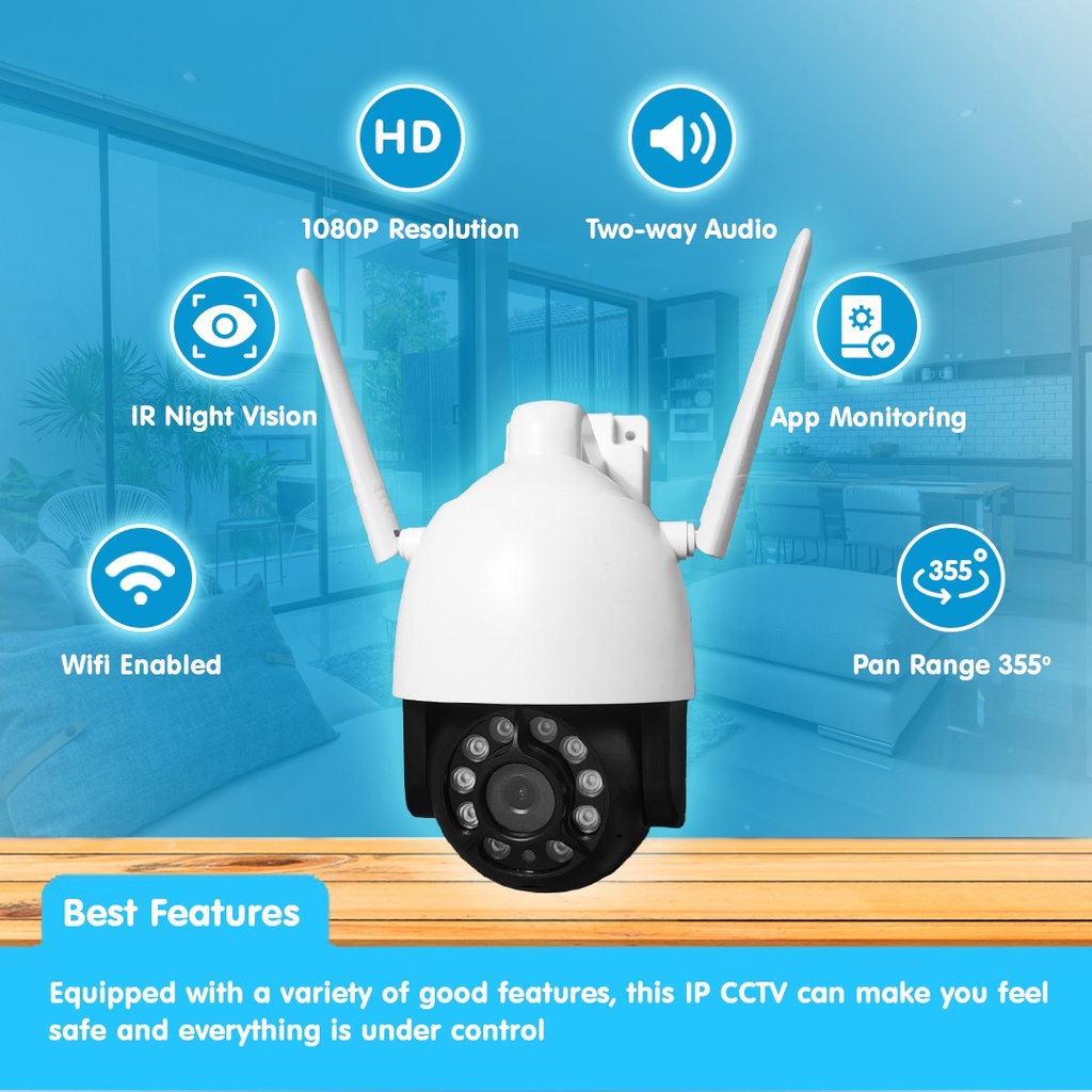 Dings Kamera CCTV Indoor Smart Home - Smart CCTV Indoor With Antenna