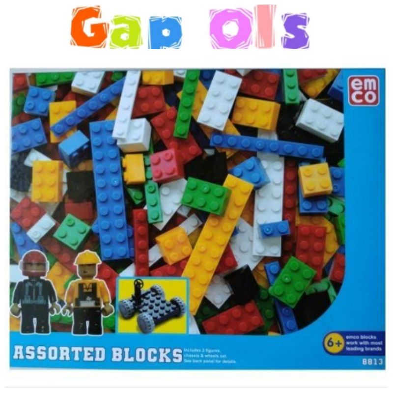Emco Assorted Block Mainan balok susun mainan block mainan anak mainan edukasi brix