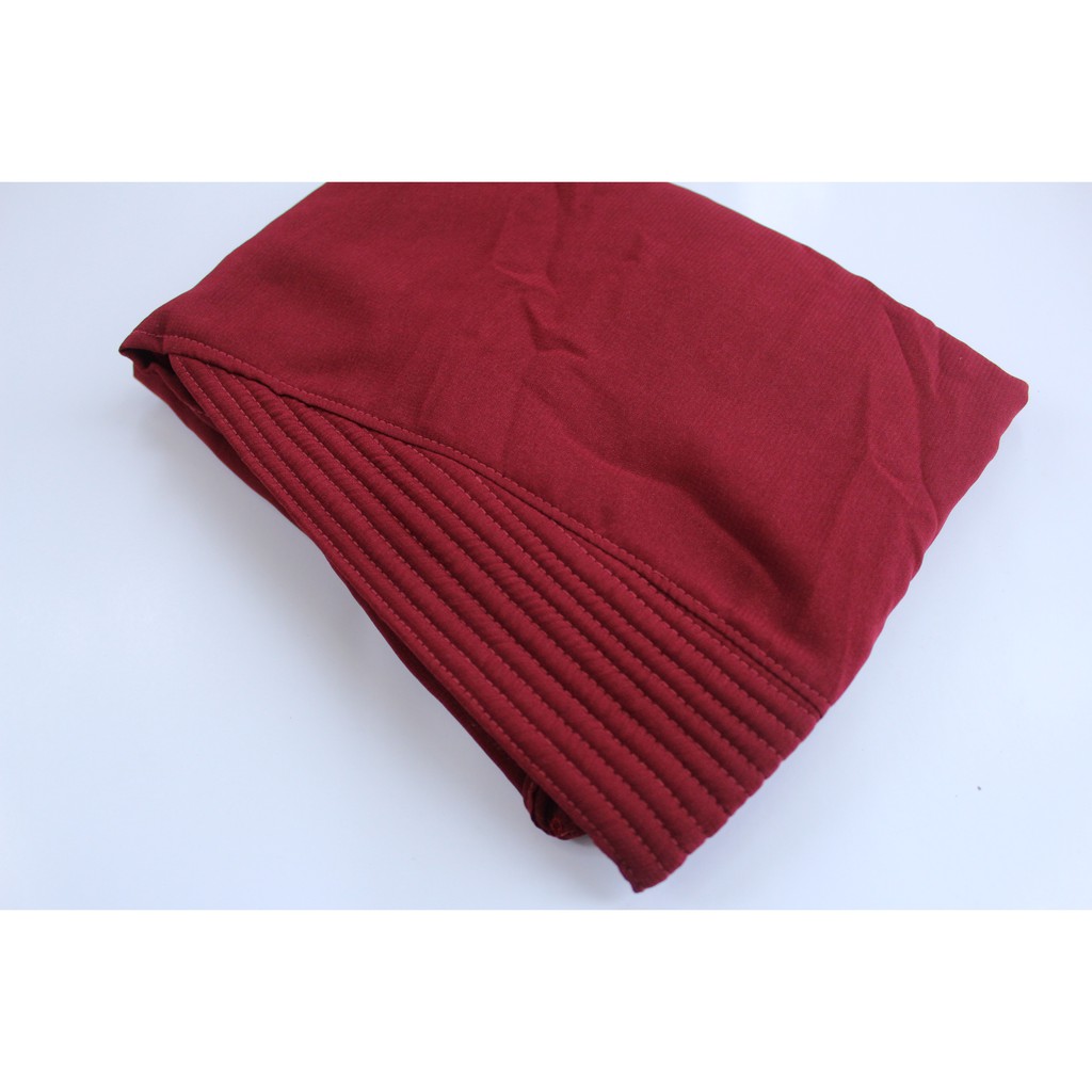 [BISA COD] KHIMAR RAUDAH JUMBO  2 LAYER FREE BROS / HIJAB SYARI / KERUDUNG JILBAB 2 LAYER TERBARU-maroon