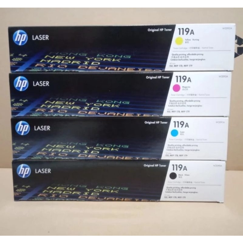 TONER HP LASERJET 119A (W2090A(W2093A) 1SET BK,CYMHP Color Laser Jet 150a, 150nw, MFP 178nw, MFP 179fnw