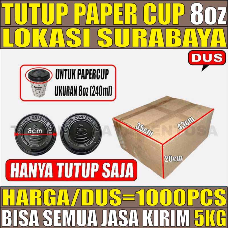 Tutup paper cup 8 oz Dus hny lid gelas kertas kopi 8oz tahan panas 240ml Coffee Semua Jasa Kirim