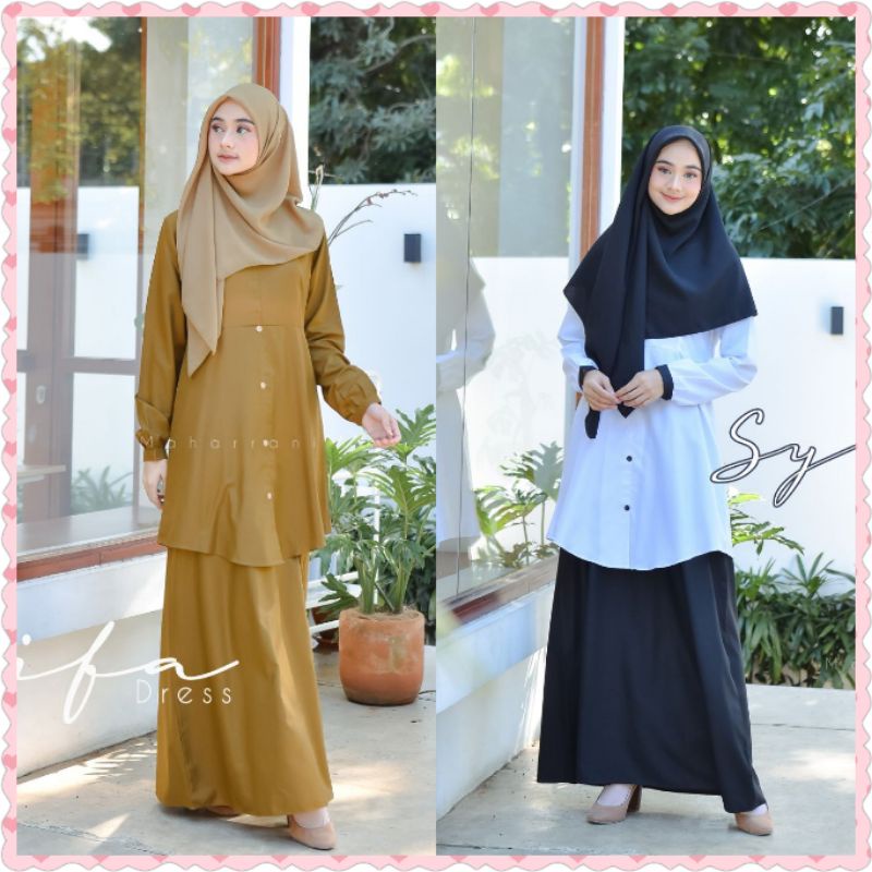 SYIFA DRESS/SERAGAM KERJA DINAS PNS BY MAHARANI