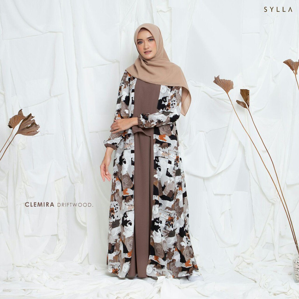 Gamis Syari Elegan Look CLEMIRA dress by sylla hijab original