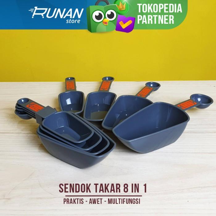 Sendok Sendok Takar Set 8In1 Sekop Gula Serokan Es Set Plastik Set Lengkap
