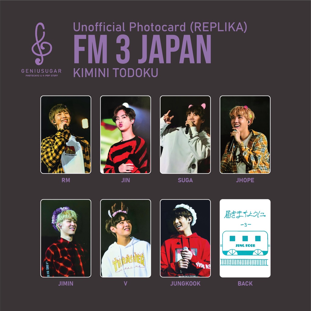 [REPLIKA BTS] PHOTOCARD FM 3 JAPAN KIMINI TODOKU