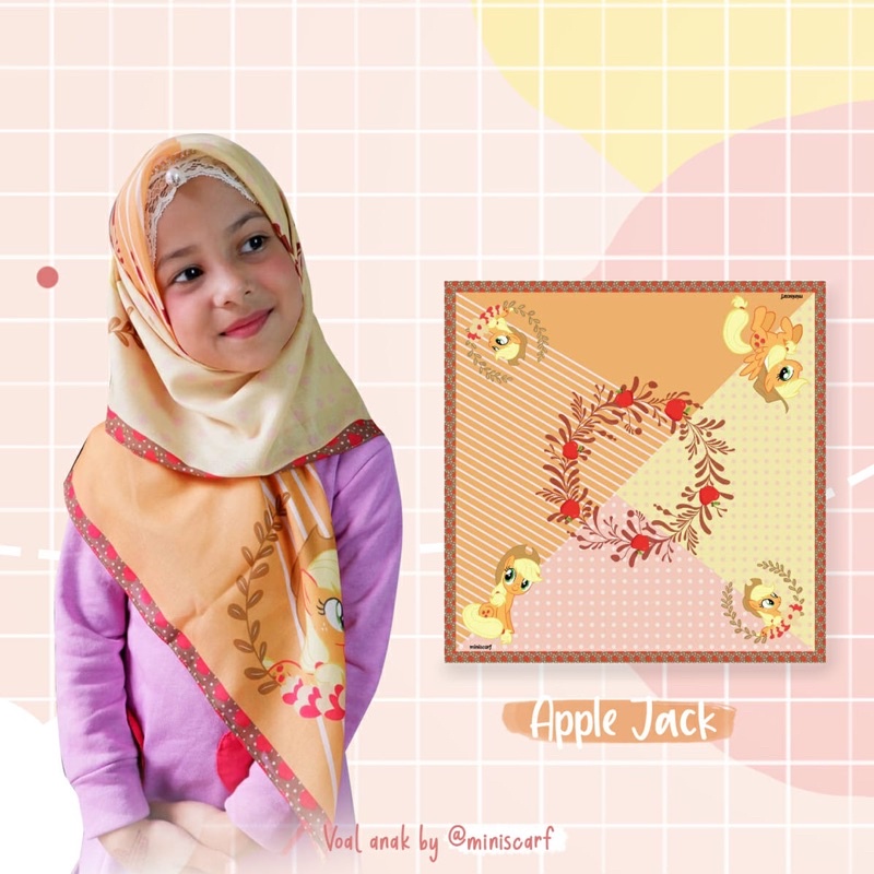 Pre Order - jilbab anak kerudung anak little pony