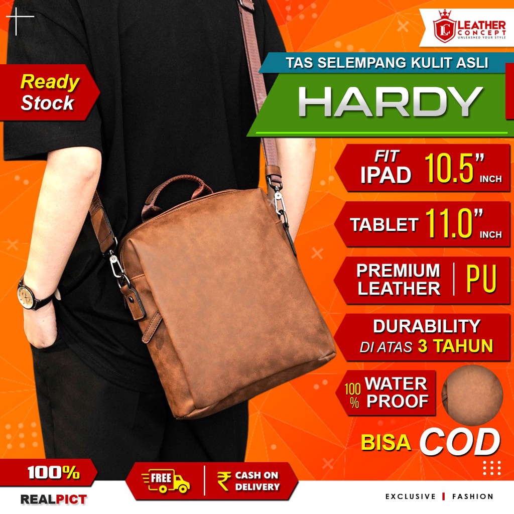 Tas Selempang Pria Kulit Tas Kulit Pria Tas Pria Waterproof HARDY