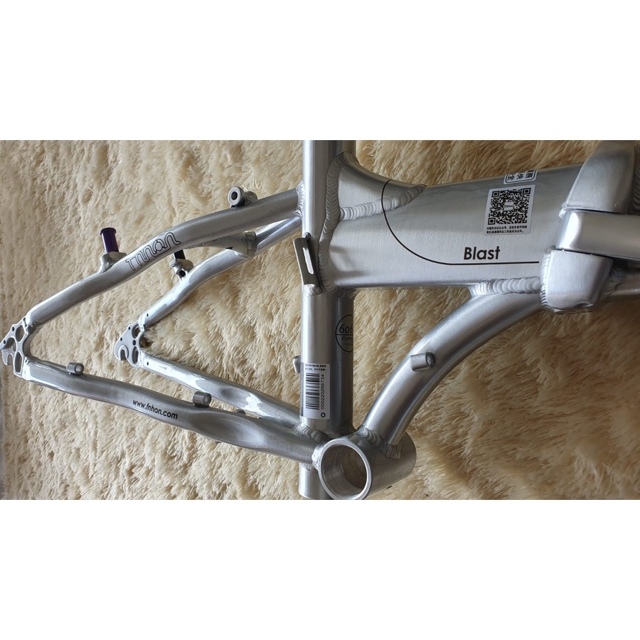 Frame Fork plus Handlepost Fnhon Blast V Brake 20 22 inch Warna Silver Alloy