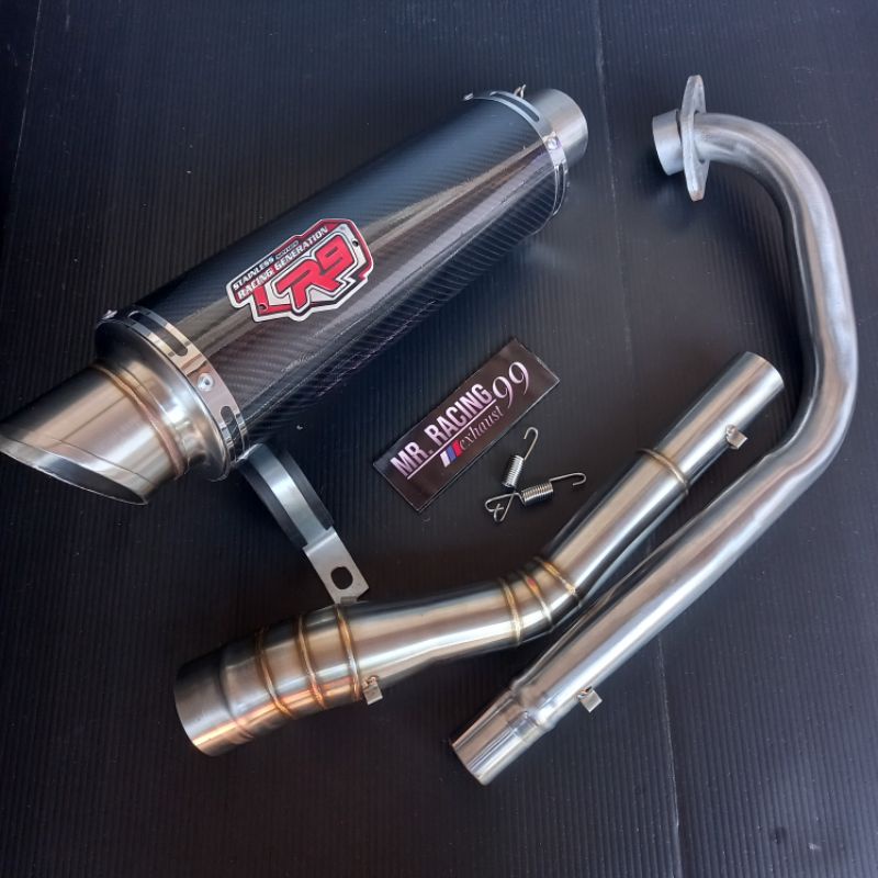 Knalpot Racing R9 Carbon / Carbon Polos R15 Xabre Vixion Byson JUpiter Mx King Full system
