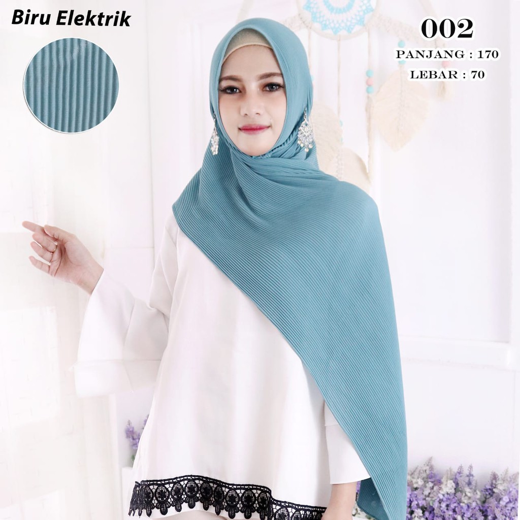 Pashmina Plisket Ceruty Babydoll 002 Hijab Plisket Ceruti Permium uk.170x70 Pleated Shawl