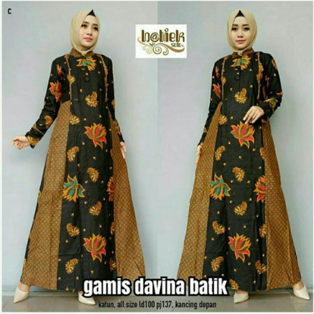 Batik Couple Terbaru Sarimbit Batik Gamis Dress Muslim Baju
