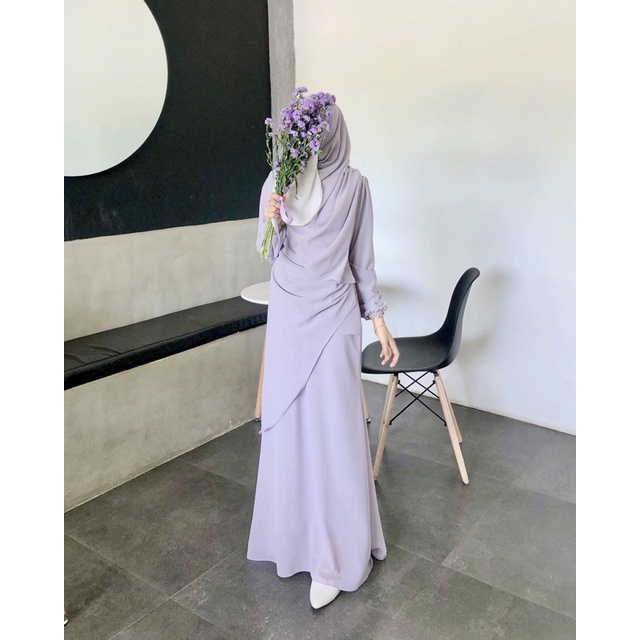 jastip READY FAYRE DRESS SILVER size S by Sabiha id