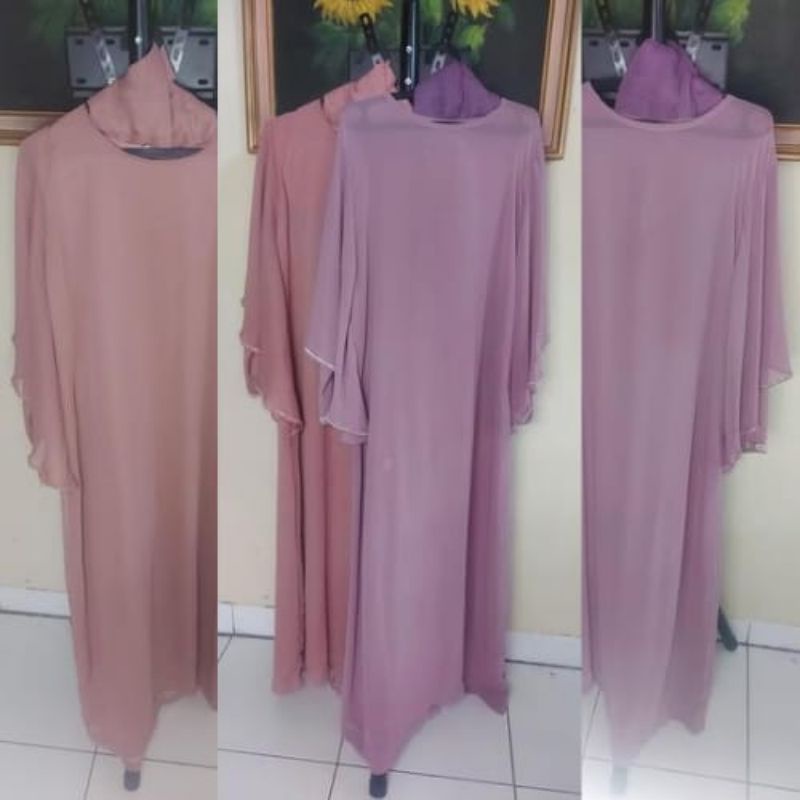 kaftan sultan free hijab payet baju pesta muslimah dress mewah LD 110
