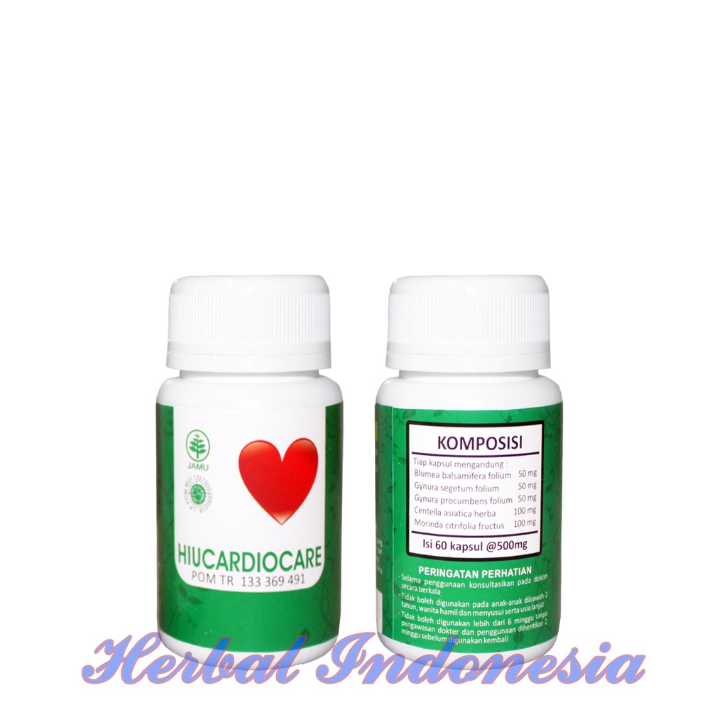 Kapsul Cardiocare HIU Herbal Isi 60 - Obat Sakit Jantung - HIUCARDIOCARE