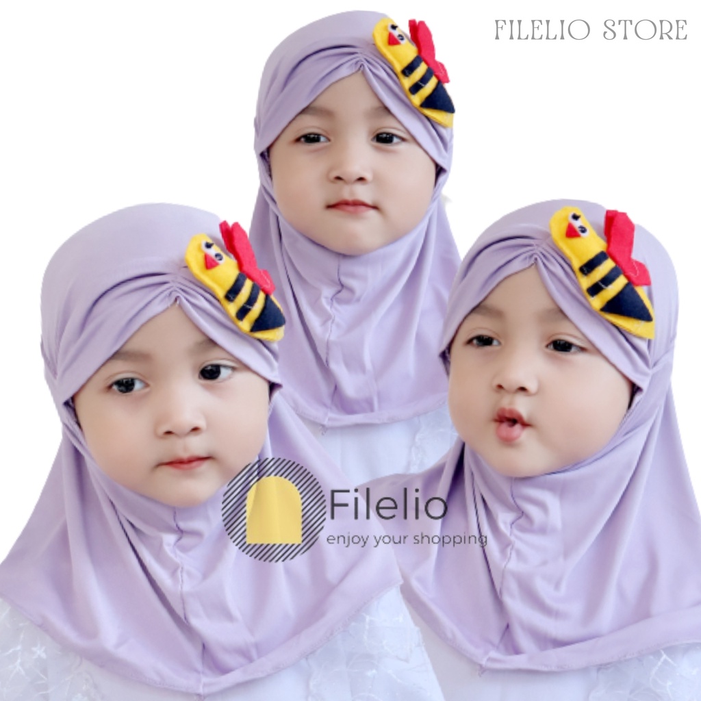 TERMURAH Hijab Anak Bayi Perempuan Lebah Murah Krudung Anak Lucu Umur 0 -3 Tahun Terbaru