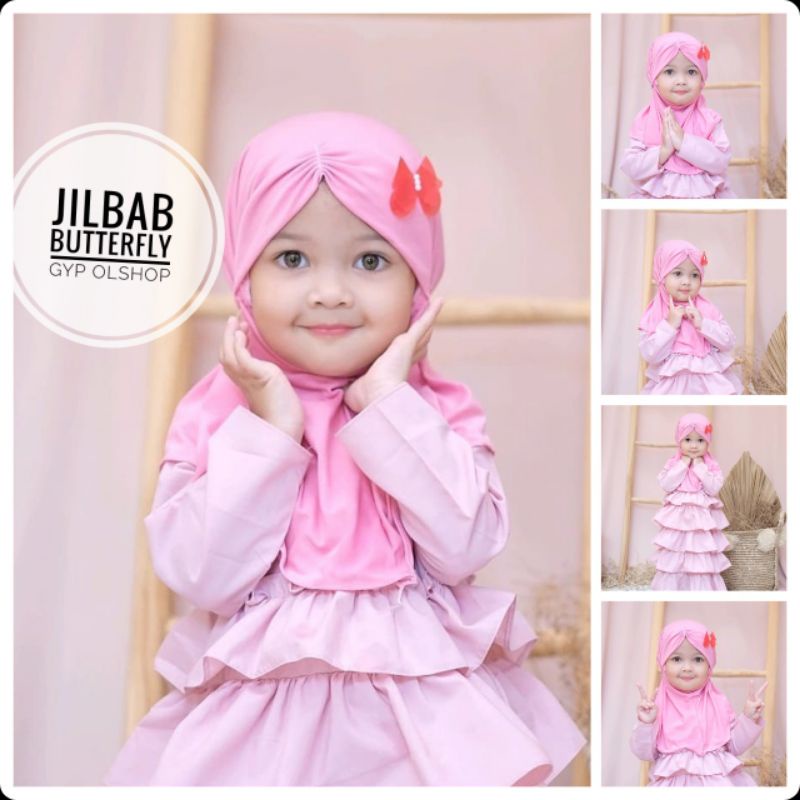 Jilbab Anak BUTTERFLY usia 0-3 th allsize