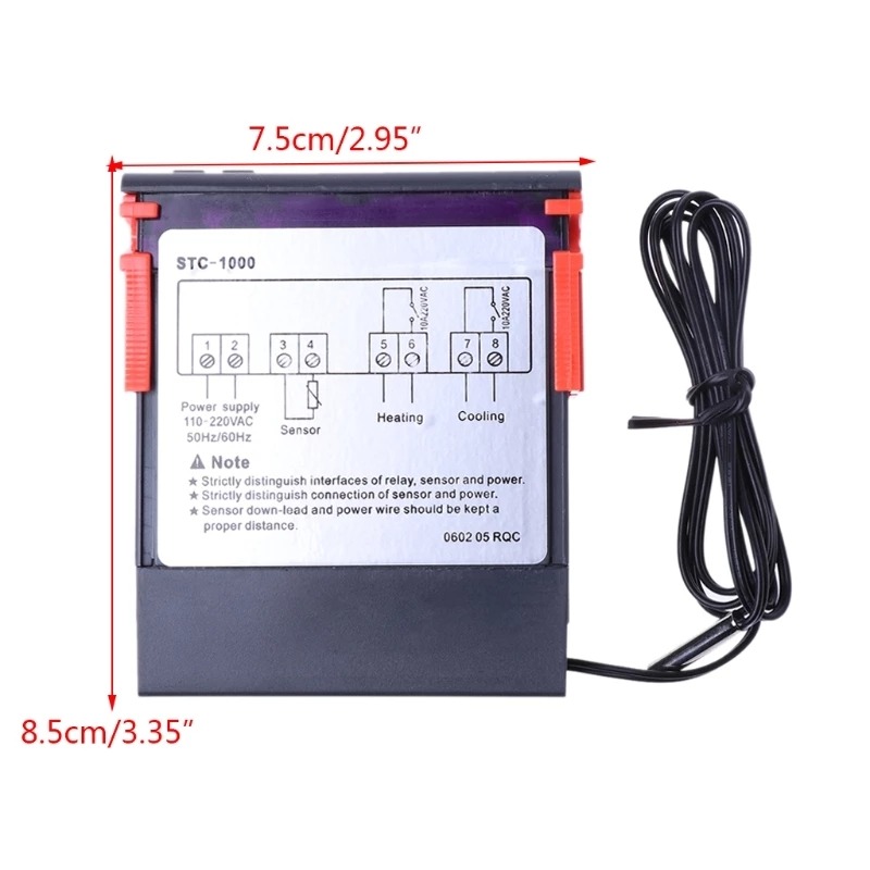 Temperature Digital ControllerWith Sensor STC1000 Aquarium Serbaguna