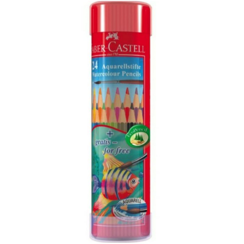 

Pensil Warna Watercolour Faber-Castell 24 Round Tin / Pensil warna watercolour faber castell kemasan tabung bulat 24 warna