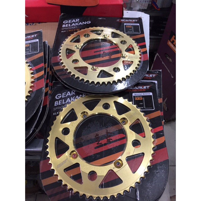 gear belakang scarlet klx 150 d tracker 150 43-56