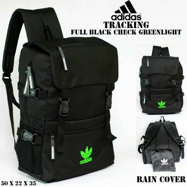 Tas Ransel Tracking Adidas Terbaru Pria Wanita Untuk Travelling Kuliah Warna Hitam