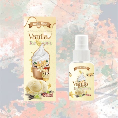 Kanzo - [BPOM] Parfum Body Mist Vanila Ice Cream 30ml Premium / Body Mist Vanila 30ml Best Seller / Minyak Wangi Vanilla 30ml