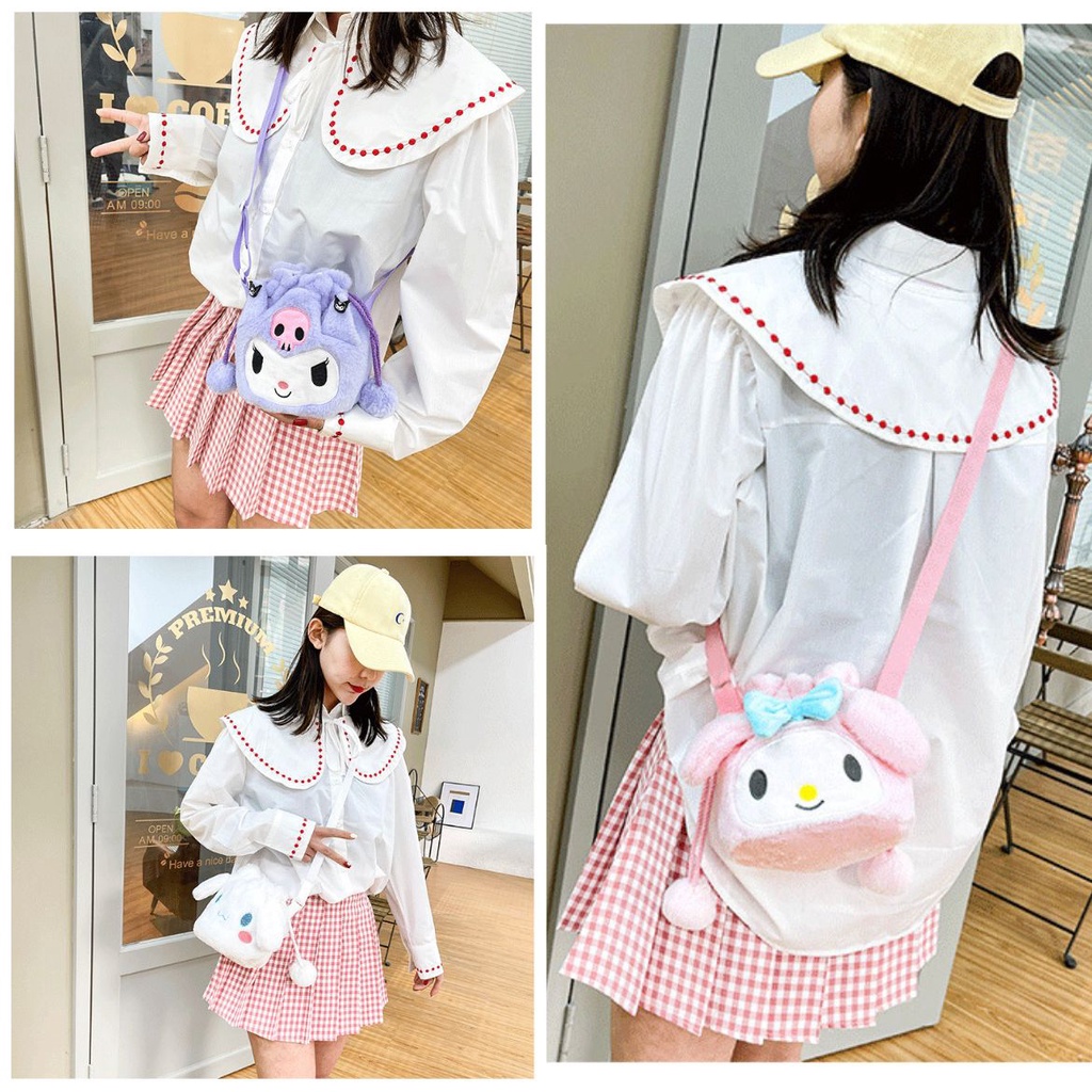 TAS SELEMPANG KUROMI MELODY CINNAMOROLL HELLO KITTY SLING BAG IMPOR