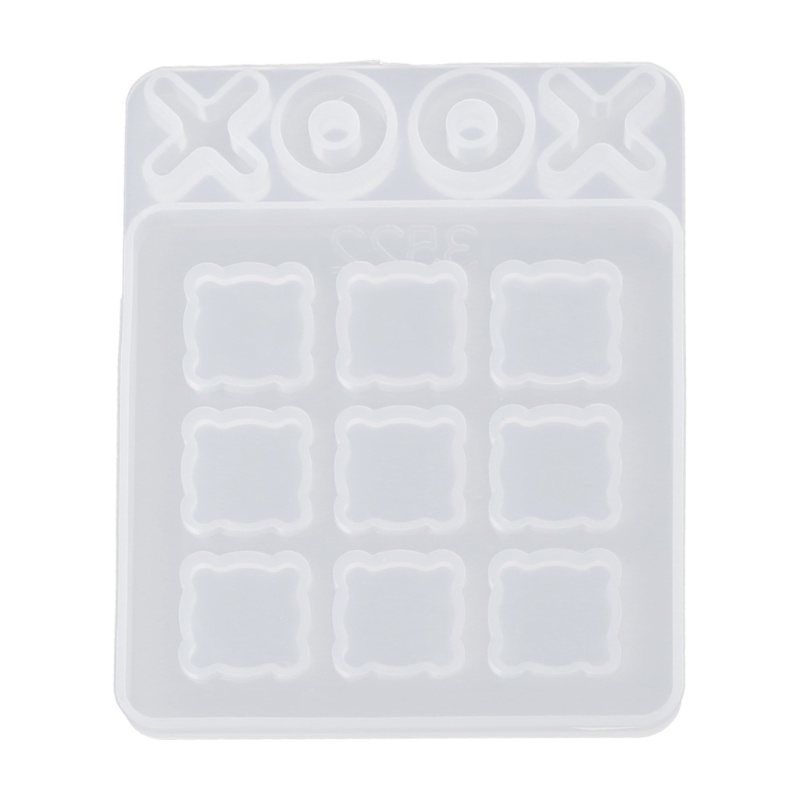 SIY  Small Tic Tac Toe Molds for Resin Casting Small O X Board Game Silicone Mold DIY Craft Classic Board Family Games Molds