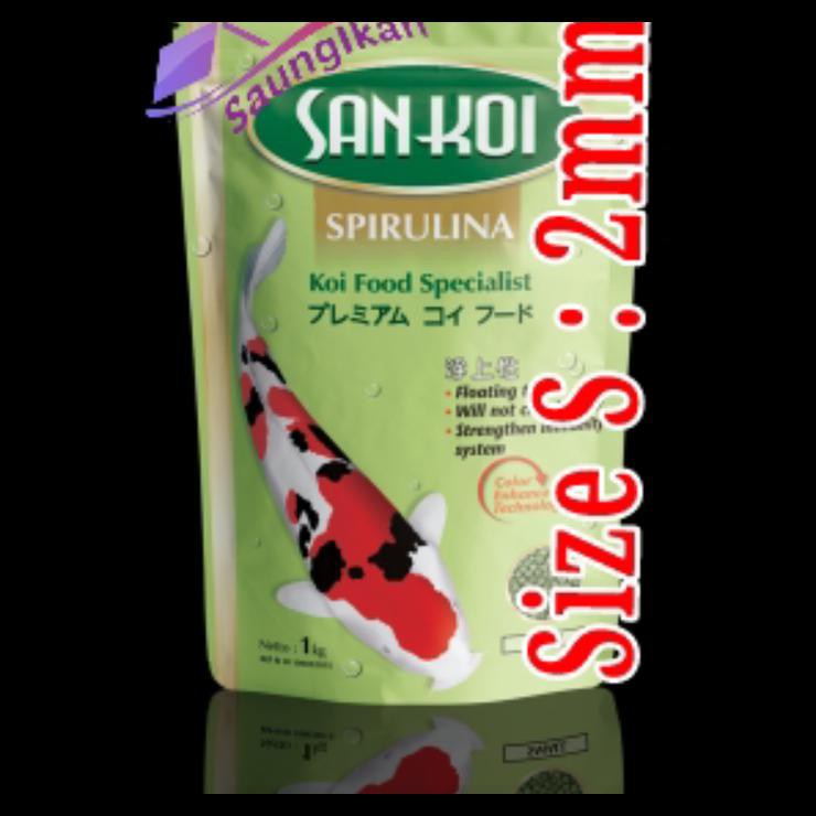 

SPECIAL Pakan ikan Koi Sankoi Spirulina Size S 2mm 1Kg