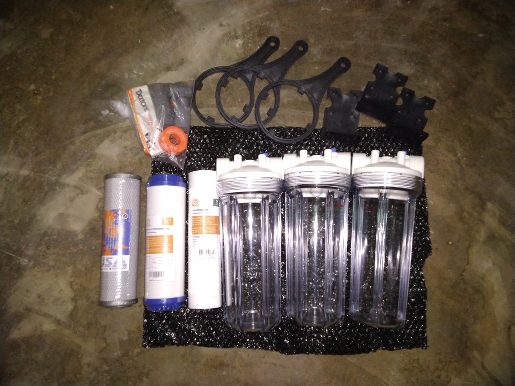 Paket Filter Air 3 Tahap Sedimen,gac,cto- Nanotec 3/4 Clear - Lengkap