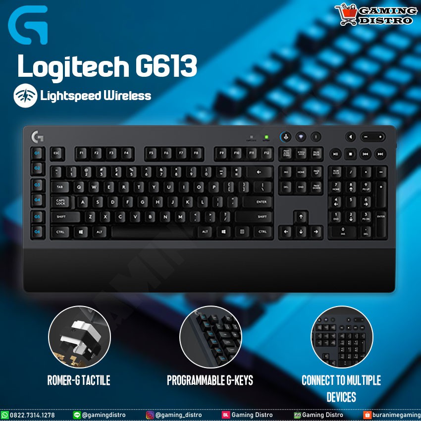 Logitech G613 Romer-G Switch Wireless Mechanical Keyboard