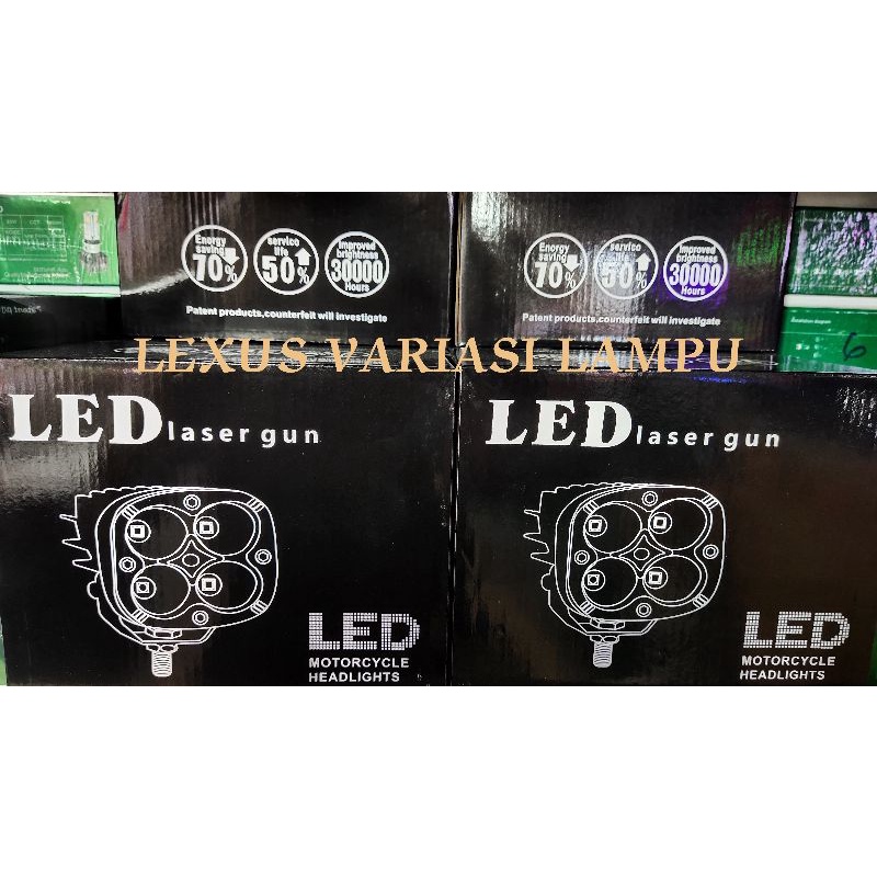 Lampu Tembak Led Cree spotlight L4Z 40 watt sepasang+lensa kuning