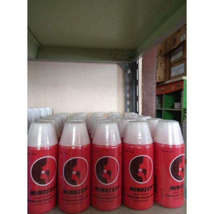(BISA COD) Minosep Obat Kumur 150 ml - Chlorhexidine gluconate 0,2% TERBARU Kode 949