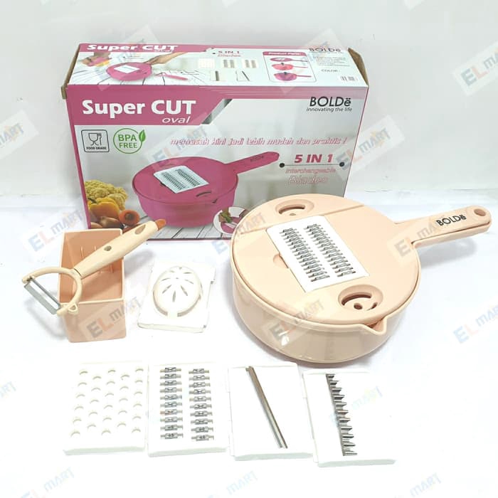 Parutan serbaguna BOLde Super cut oval 5in1 - peeler slicer pemotong