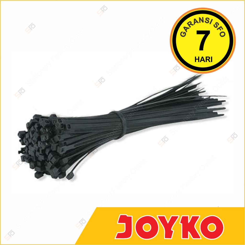 

Cable Ties Hitam Joyko 15 cm isi 100 - Nylon Kabel Tis Nilon CBT-10