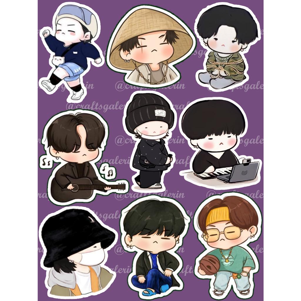 

STICKER CUTTING MIN YOONGI SUGA BTS WATERPROOF