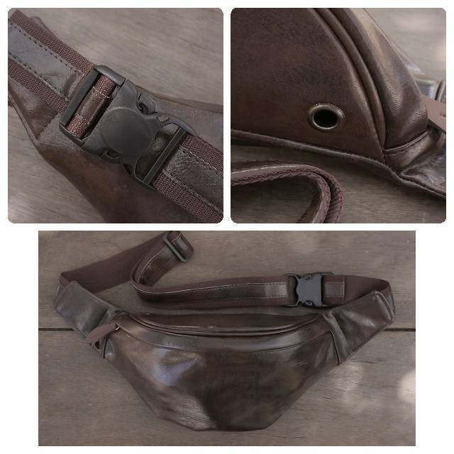 Tas Waistbag Tas Selempang Tas Pinggang Muqten Wenang Coklat Waist Bag Pria Dan Waist Bag Wanita